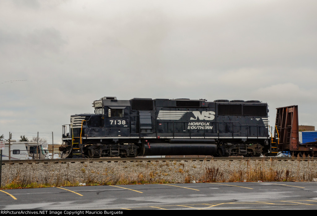 NS GP60 Locomotive making moves in the yard